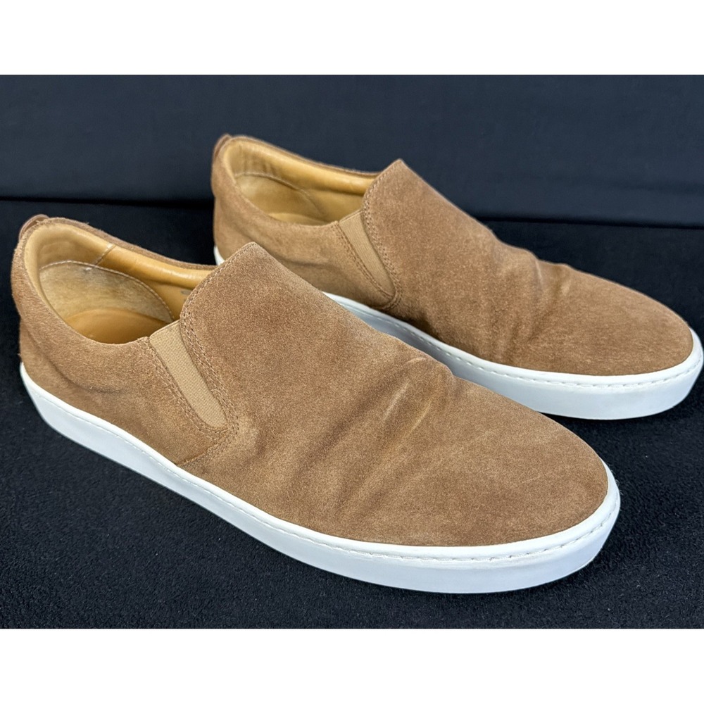 JACK ERWIN Thomas Slip-On Sneaker Men Size 11 Sand Brown Suede